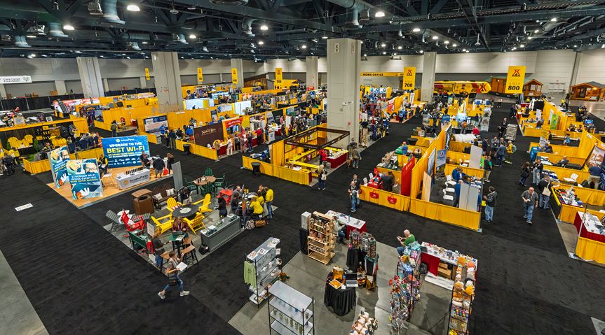 Aerial view of the KOA Expo hall